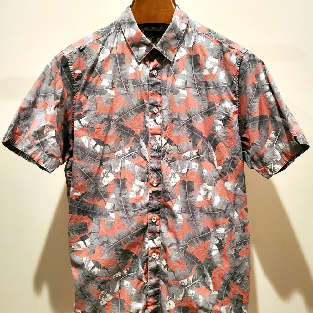 Ted Baker London Pink Short Sleeve Button Down